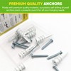 #8 Drywall Anchors and Screws Kit, Plastic Dry Wall Anchors