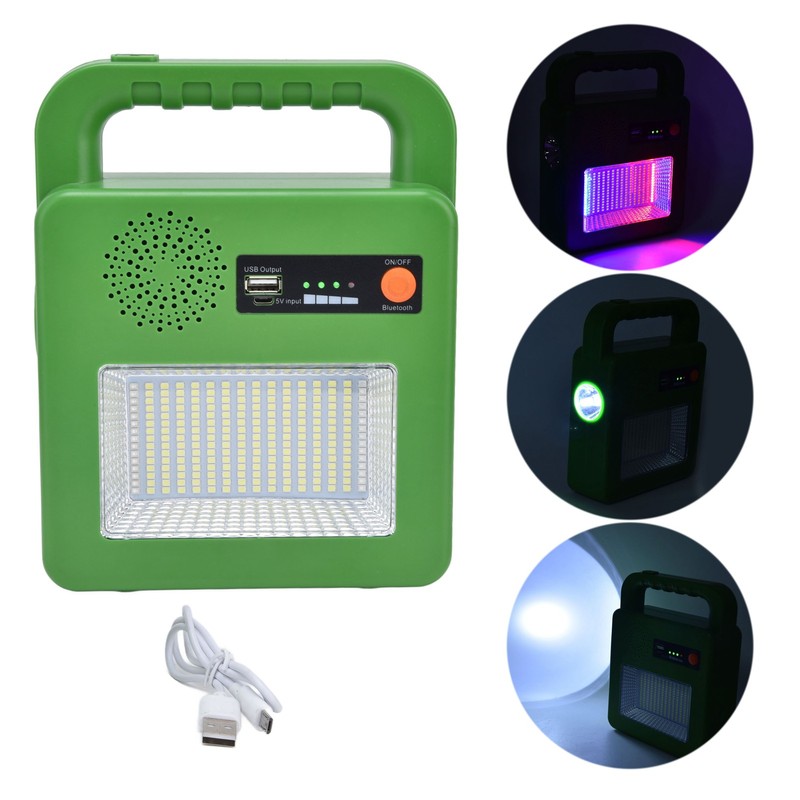 LED Flashlight with Bluetooth Speaker 5 Mode Emergency Flashlight Solar