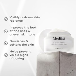 Medik8 C-Tetra Cream - Lipid Vitamin C Radiance Cream - Visibly Bright, Dewy and Energised Complexion - 50ml
