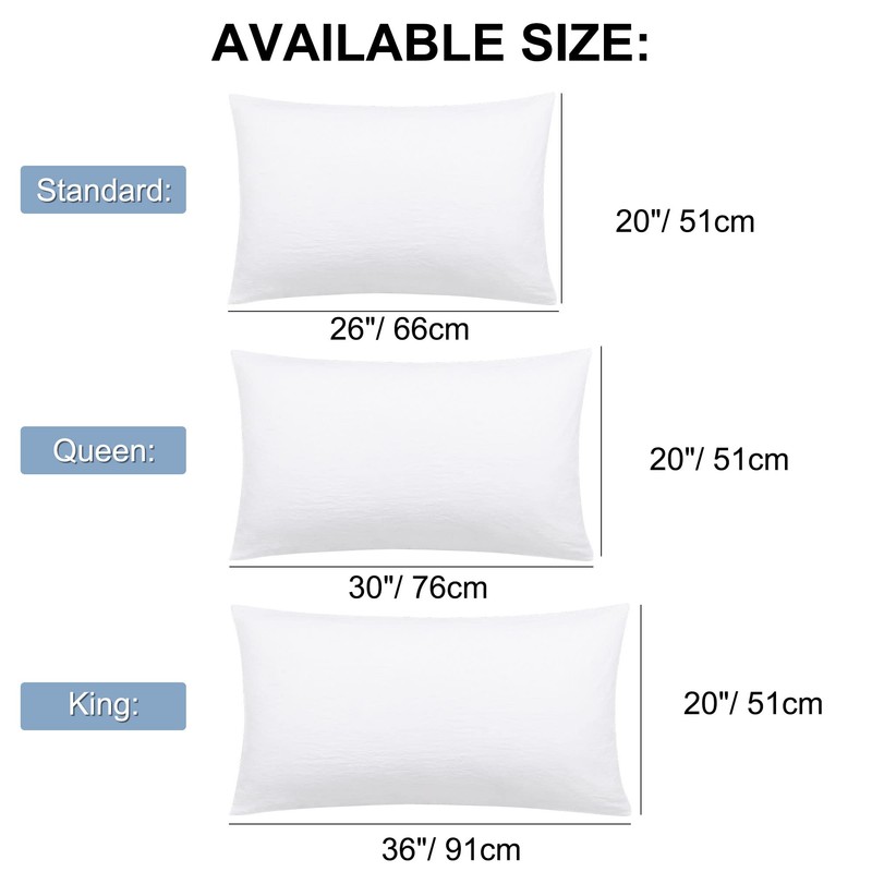 PiccoCasa Pillow Cases 2 Pack Soft Brushed Microfibre Pillow Covers