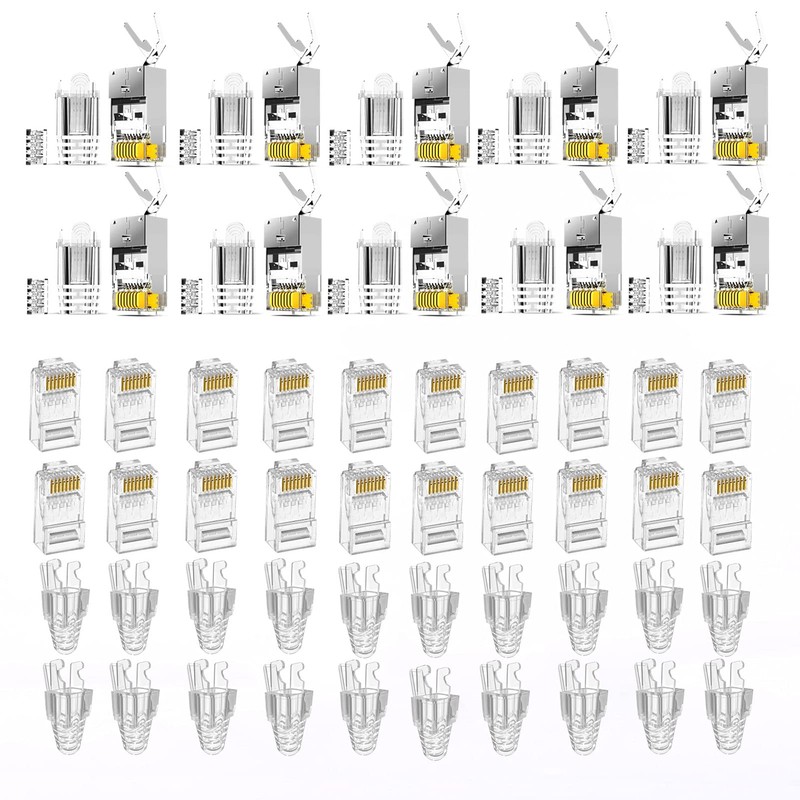 Gaobige rj45 Crimp Tool Kit, Pass Through Cat7 Cat6A Cat6