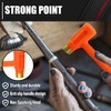 C&T 2-Pieces Dead Blow Hammer Set with Brass Cap, Orange,Shockproof