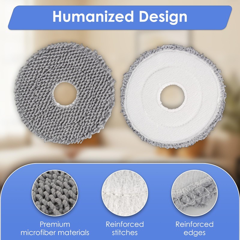 (4 Pack) Plus 505 Combo Replacement Mop Pads Compatible with