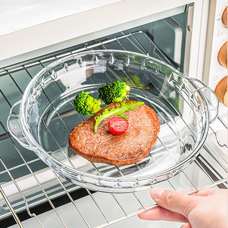 2-Pack (7"/8") Glass Baking Dish Set, Round Pie Glass Bakeware