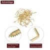 QUARKZMAN Right Angle Hooks, 50 Pieces 1/2" L Shaped Screw