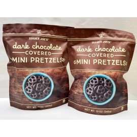 Trader Joe's 2 Packs Trader Joe's Dark Chocolate Covered Mini Pretzels 12 oz Each EXP 11/2025