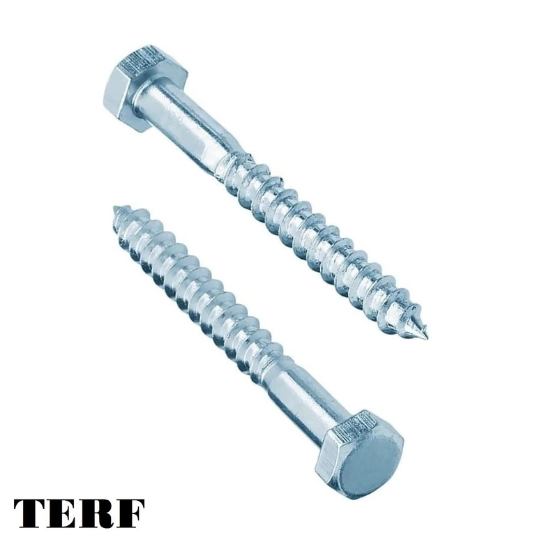 TERF® M12 X 80mm Coach Screws Hex Head M12 (12mm)