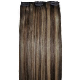 1 Piece, 100% REAL, Luxury, Clip-In Hair Extensions - 30 Grams, Remy, Human Hair (1pc, 18 inch, 6/18, Brown, Brunette, Blonde Bronde)