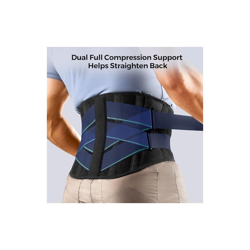 FREETOO Ergonomic Back Support Belt for Men Women Lower Back
