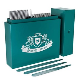 50 Premium Metal Collar Stays in Divided Box for Men - 2 Most Popular Sizes (24-2.2" & 26-2.5"), Non-Magnetic