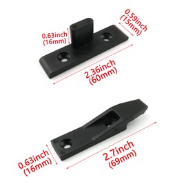 HJGarden Suspension Fitting 2Set Black ABS Plastic Quick Fitting Furniture Panel Joint Bracket Fast Installation Push-On Clip for Roman Column, Wall cladding, partition Wall, Cabinet Panels