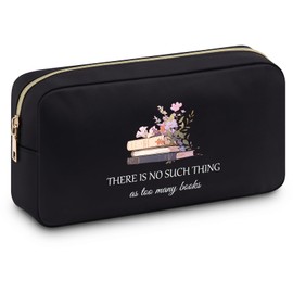 Book Lovers Gifts Makeup Bag Book Themed Gifts Birthday Gifts for Book Lovers Friend Sister Cosmetic Bag Gifts for Readers Bookworms Librarians Teacher Student Her Women Makeup Organizer