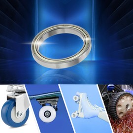 ACROPIX 6811ZZ Deep Groove Ball Bearings P5 55x72x9mm Lubricated Bearings Double Metal Seal Silver Tone Scooter Skateboard Wheel - Pack of 8