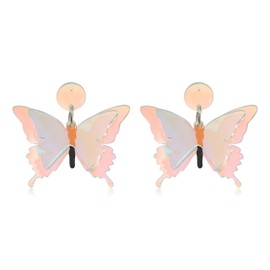 Stocking Stuffers Holiday Outfits for Women 2024 Heart Earrings for Women Earrings Lover Dangle Earrings Heart Earrings Acrylic Earrings Butterfly Stud Earrings Double Heart Earrings Tour Concert Gifts for Fans (Butterfly)