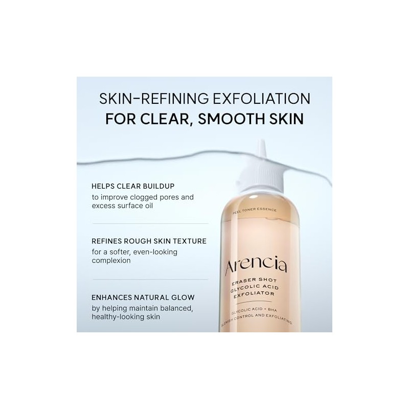 Arencia Erasor Shot 10% Glycolic Acid + BHA Exfoliating Toner