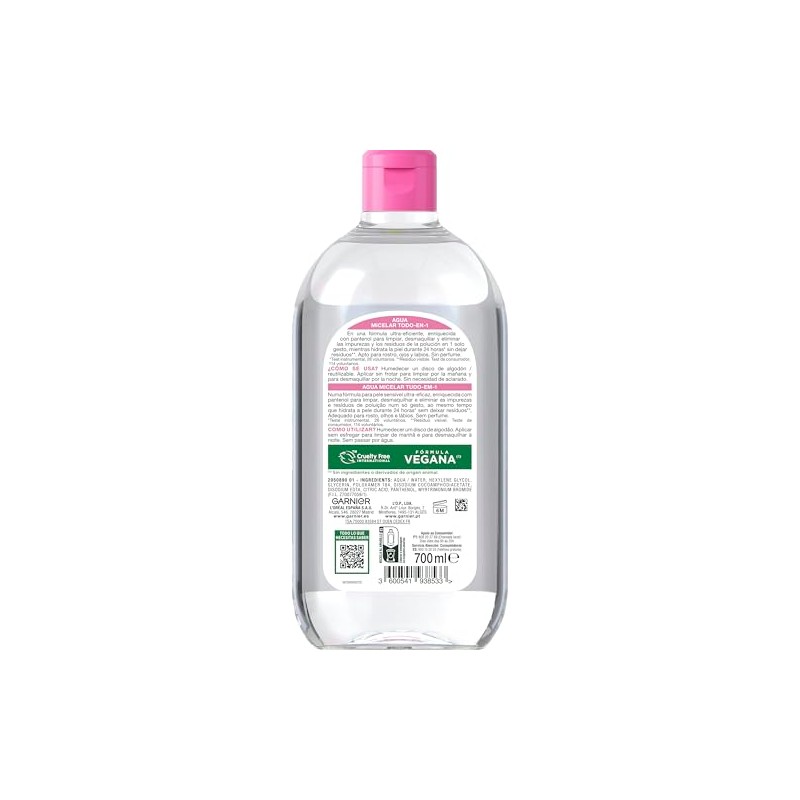 Garnier Agua Micelar Desmaquillante Todo Tipo de Piel 700ml