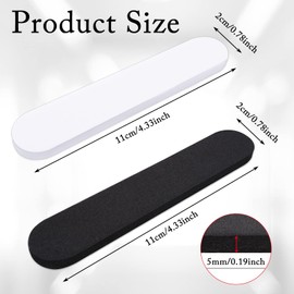 Prasacco 24 Pcs Hat Size Reducer, Hat Sizing Tape Foam Hat Sizer Insert Tape Hat Adjuster Band for Hat Sweat Liner Protector (Black White)