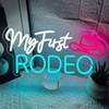My First Rodeo Neon Sign for Wall Decor, Dimmable Cowboy
