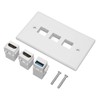 HD Multimedia Interface Ethernet USB Wall Plate 3 Port with
