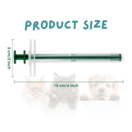 DS. DISTINCTIVE STYLE Dog Pill Shooter 2 Pieces Pet Piller Pill Dispenser for Large Dogs Handy Pill Gun for Medium to Large Breed Up to 45 Pounds