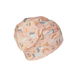 Sterntaler Beanie Unicorns - Casual Baby Hat Made of Flame Yarn Jersey with All-Over Print - Girls UV Protection 50+ Beanie Hat - Variable Wearable - Baby and Children Transition Hat, Dust pink, 51