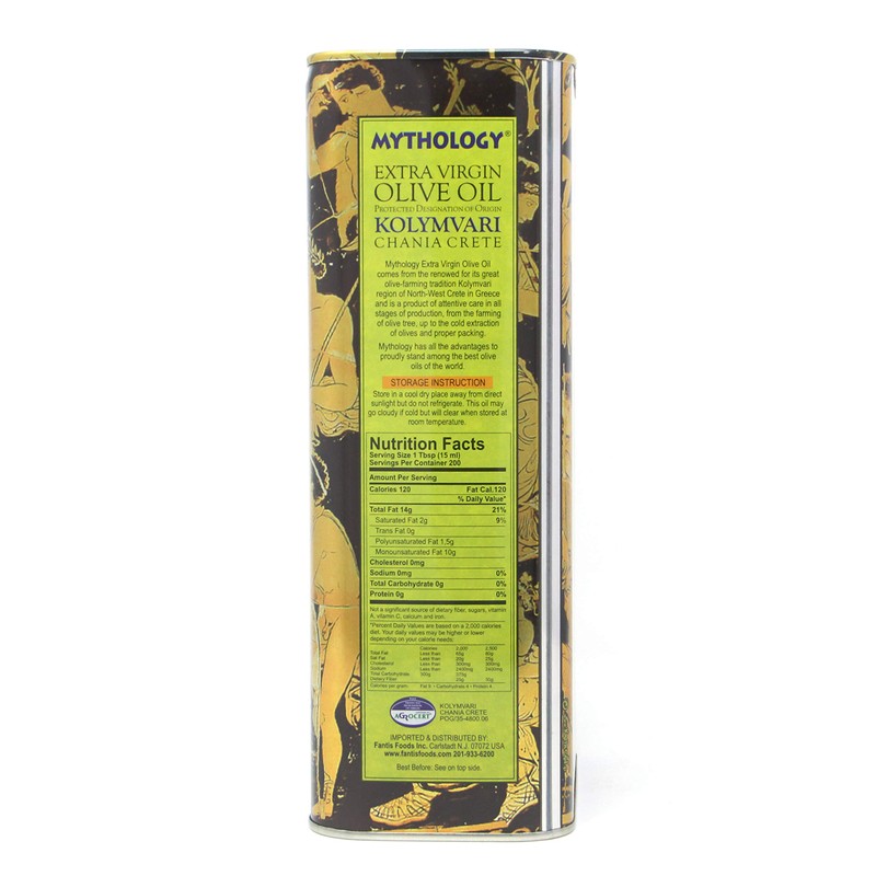 Mythology Greek Olive Oil From Greece, Cold Pressed Extra Virgin