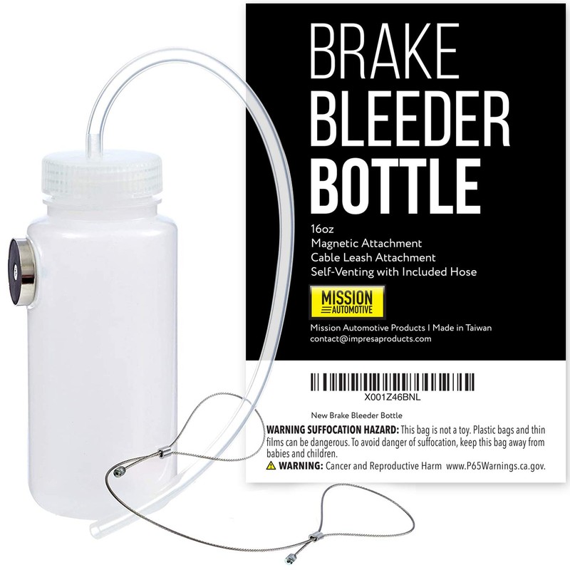 Mission Automotive Brake Bleeder Kit - 16 Oz, White -