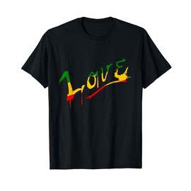 Jamaican Rastafari Roots Jamaica Rasta Music Love Reggae T-Shirt