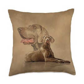 K9PrintArt Weimaraner Dogs Collage Throw Pillow, 18x18, Multicolor