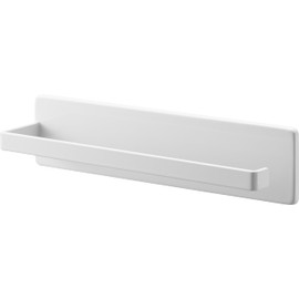 Yamazaki 2177 Film Hook Kitchen Paper Holder, White, Main Unit: W9.8 x D2.2 x H2.4 inches (25 x 5.5 x 6 cm), Tower Floating Storage, Can Be Used Vertical or Horizontal