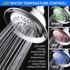 Hotel Spa 6-setting 5" Rechargable LED Shower Head with Light