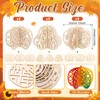 Leinuosen 72 Pcs Fall Crafts Set Large Wooden 3D Pumpkin