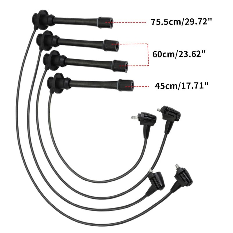 2PCS UF180 Ignition Coil Pack & 4PCS Spark Plugs with