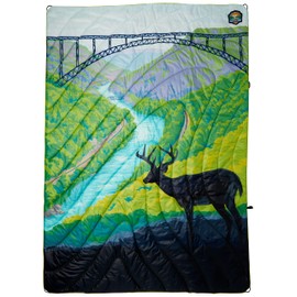 Rumpl The Original Puffy Blanket Camping Blankets Size OS, Color: New River Gorge National Park
