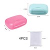 4 Pack Portable Soap Box and Mesh Bag for Soap