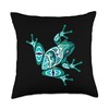 Native American Indian Style Art Frog Pacific Northwest Throw Pillow