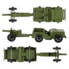 BMC Toys TimMee Processed Plastic OD GREEN Willys Jeep Artillery