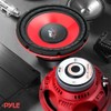 Pyle Car Vehicle Subwoofer Audio Speaker - 10 Inch Red