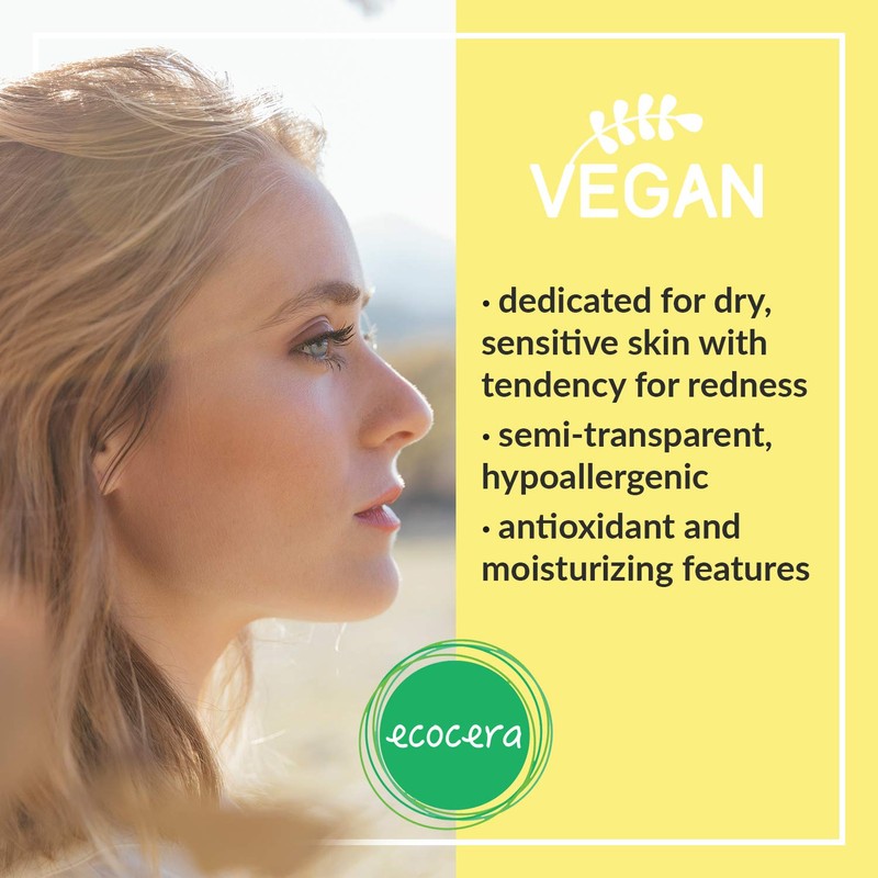 ECOCERA Compact Powder Banana Transparent Face Powder Hypoallergenic Natural Vegan