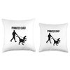German Shorthaired Pointer dad Dinosaur Throw Pillow