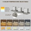 Joossnwell Brushed Nickel Bathroom Vanity Light Crystal 5CCT Dimmable Bathroom
