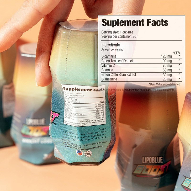 LIPOBLUE BOOST Natural Supplement for Wellness Support - 30-Day Supply,