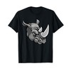 Rhino Angry Cartoon Character T-Shirt