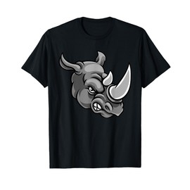 Rhino Angry Cartoon Character T-Shirt