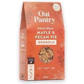 Oat Pantry Maple & Pecan Pie Granola, 400g (10 Servings) | 100% Natural, Gluten Free, High in Fibre, Vegan, No Refined Sugar | Made in UK