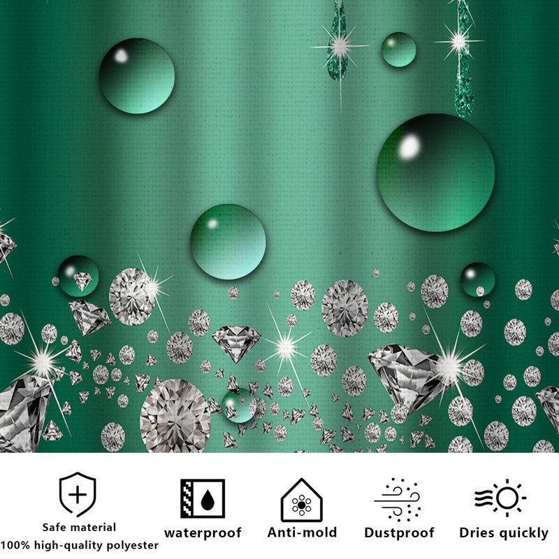 FAIRYGATE Bath Curtains Shower Curtain Mould Proof 180x180cm Waterproof Heavy