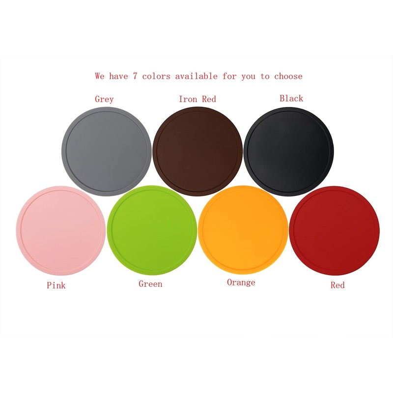 ONLYKXY 3 Pieces 3.93 Inch Silicone Coasters, Round Coasters for