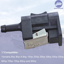 HeuroFosh 6Y1-24305 Fuel Pipe Joint Comp Connector for Yamaha 6-90 HP Outboard Motor 1/4 Inch Hose 6YL-24305-00 18-80413