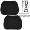 Imeisuit 2pcs Universal Car Headrest Cover with Quick-Release Car Keychain,