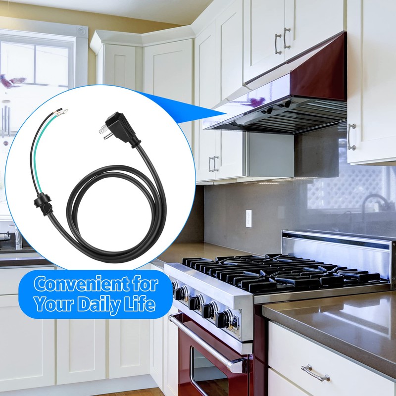 Dreyoo HCK44 Range Hood Power Cord Kit, Convert Your Range